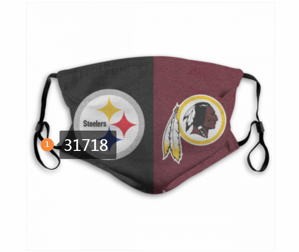 2020 NFL Pittsburgh Steelers 2601 Dust mask with filter->nfl dust mask->Sports Accessory